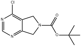 4-氯-5H-吡咯并[3,4-d]嘧啶-6(7H)-甲酸叔丁酯 结构式