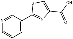 2-(3-吡啶)噻唑-4-羧酸 结构式