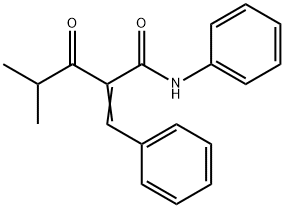 4-甲基-3-氧代-N-苯基-2-(苯甲烯基)戊酰胺 结构式