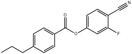 4-丙基苯甲酸4-氰基-3-氟苯酯 结构式