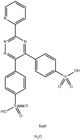 4,4'-(3-(吡啶-2-基)-1,2,4-三嗪-5,6-二基)二苯磺酸二钠水合物 结构式