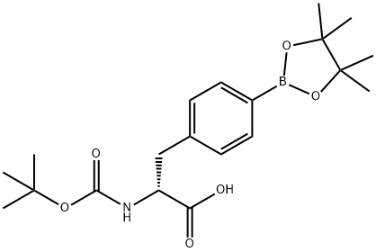 Boc-4-频哪醇硼酸酯-D-苯丙氨酸 结构式