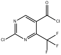 2-氯-4-(三氟甲基)嘧啶-5-羰酰氯 结构式