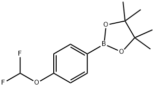 2-(4-(二氟甲氧基)苯基)-硼酸频哪醇酯 结构式
