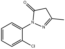 1-(2-氯苯基)-3-甲基-5-吡唑啉酮 结构式