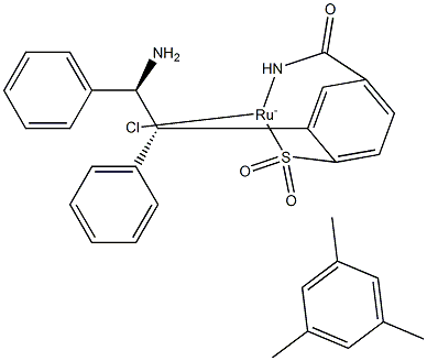 (S,S)-N-(2-氨基-1,2-二苯乙基)-对甲苯磺酰胺]氯化(均三甲苯)钌(II) 结构式