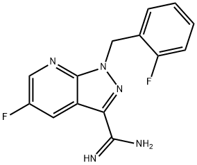 5-氟-1-(2-氟苄基)-1H-吡唑并[3,4-b]吡啶-3-甲脒 结构式