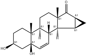 (3β,5β,15α,16α)-15,16-二氢-3,5-二羟基-3'H-环丙并[15,16]雄甾-6,15-二烯-17-酮 结构式