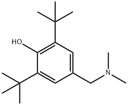 2,6-二-叔-丁基-4-(二甲基氨基甲基)苯酚 结构式
