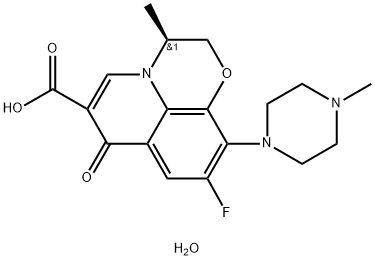 左氧氟沙星半水合物 结构式