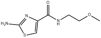 2-氨基-N-(2-甲氧基乙基)-1,3-噻唑-4-甲酰胺 结构式