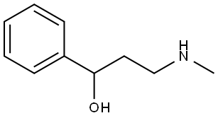 N-甲基-3-苯基-3-羟基丙胺 结构式