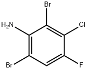 2,6-二溴-3-氯-4-氟苯胺 结构式