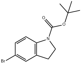 N-Boc-5-溴吲哚啉 结构式