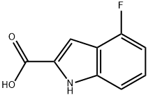 4-氟吲哚-2-羧酸 结构式
