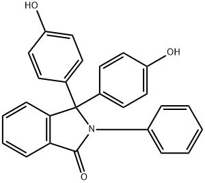 3,3-双(4-羟基苯基)-2-苯基异吲哚啉-1-酮 结构式