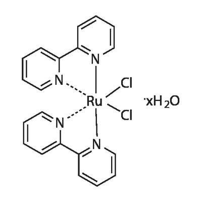 顺-双(2,2-二吡啶)二氯化钌水合物 结构式