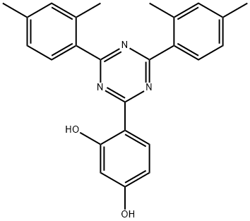 4-(4,6-双(2,4-二甲基苯基)-1,3,5-三嗪-2-基)苯-1,3-二醇 结构式