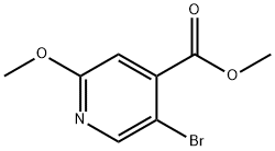 2-甲氧基-5-溴吡啶-4-甲酸甲酯 结构式