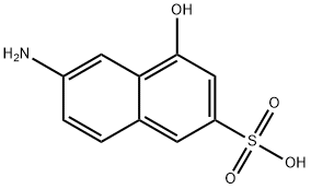 6-氨基-4-羟基萘-2-磺酸 结构式