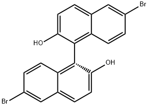 (R)-(-)-6,6'-二溴-1,1'-联-2-萘酚 结构式