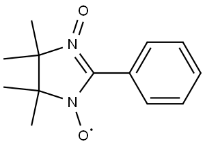 3-氧代-2-苯基-4,4,5,5-四甲基咪唑啉-1-氧 结构式