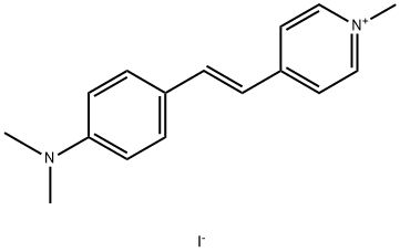 反式-4-[4-(二甲基氨基)苯乙烯基]-1-甲基吡啶鎓碘化物 结构式