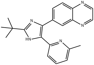 6-[2-(叔丁基)-5-(6-甲基吡啶-2-基)-1H-咪唑-4-基]喹喔啉 结构式