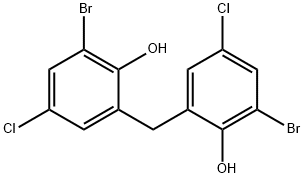 2,2'-亚甲基双(6-溴-4-氯苯酚) 结构式