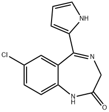 7-氯-5-(1H-吡咯-2-基)-1H-苯并[e][1,4]二氮杂卓-2(3H)-酮 结构式