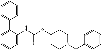1-(苯基甲基)-4-哌啶基 N-[1,1'-联苯]-2-基氨基甲酸酯 结构式