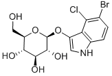 5-溴-4-氯-3-吲哚基 β-D-吡喃葡糖苷 结构式
