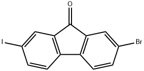 2-溴-7-碘芴-9-酮 结构式