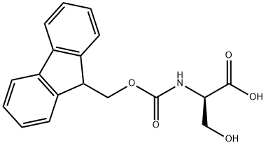 Fmoc-D-丝氨酸 结构式