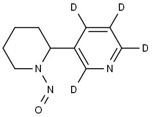 氘代N-亚硝基假木贼碱 结构式