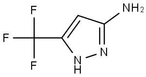 3-氨基-5-三氟甲基吡唑 结构式
