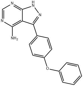 3-(4-苯氧基苯基)-1H-吡唑并[3,4-d]嘧啶-4-胺 结构式