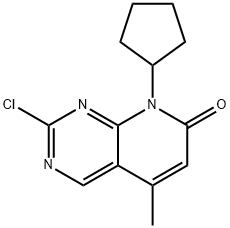 2-氯-8-环戊基-5-甲基-8H-吡啶并[2,3-d]嘧啶-7(8H)-酮 结构式