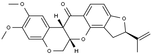 鱼藤酮 结构式