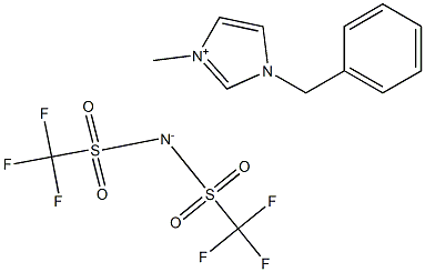 1-苄基-3-甲基咪唑双三氟甲磺酰亚胺盐 结构式