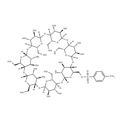 单-6-O-对甲苯磺酰基-β-环糊精 结构式