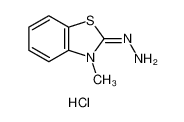 3-甲基-2-苯并噻唑腙盐酸盐 结构式