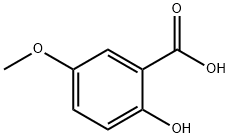 2-羟基-5-甲氧基苯甲酸 结构式