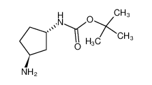(1S,3S)-3-氨基环戊基氨基甲酸叔丁酯 结构式