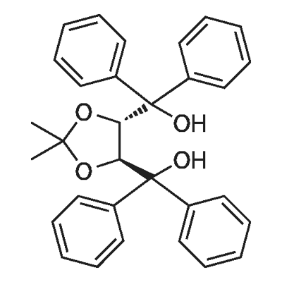 (+)-2,3-O-亚异丙基-1,1,4,4-四苯基-D-苏糖醇 结构式