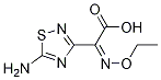 (Z)-2-(5-氨基-1,2,4-噻二唑-3-基)-2-(乙氧基亚氨基)乙酸 结构式