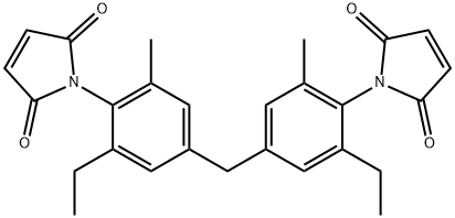 双(3-乙基-5-甲基-4-马来酰亚胺基苯基)甲烷 结构式