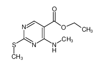 2-(甲硫基)-4-(甲氨基)嘧啶-5-甲酸乙酯 结构式