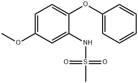 N-(5-甲氧基-2-苯氧基苯基)甲磺酰胺 结构式