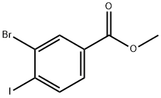 3-溴-4-碘苯甲酸甲酯 结构式